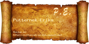 Putternek Erika névjegykártya